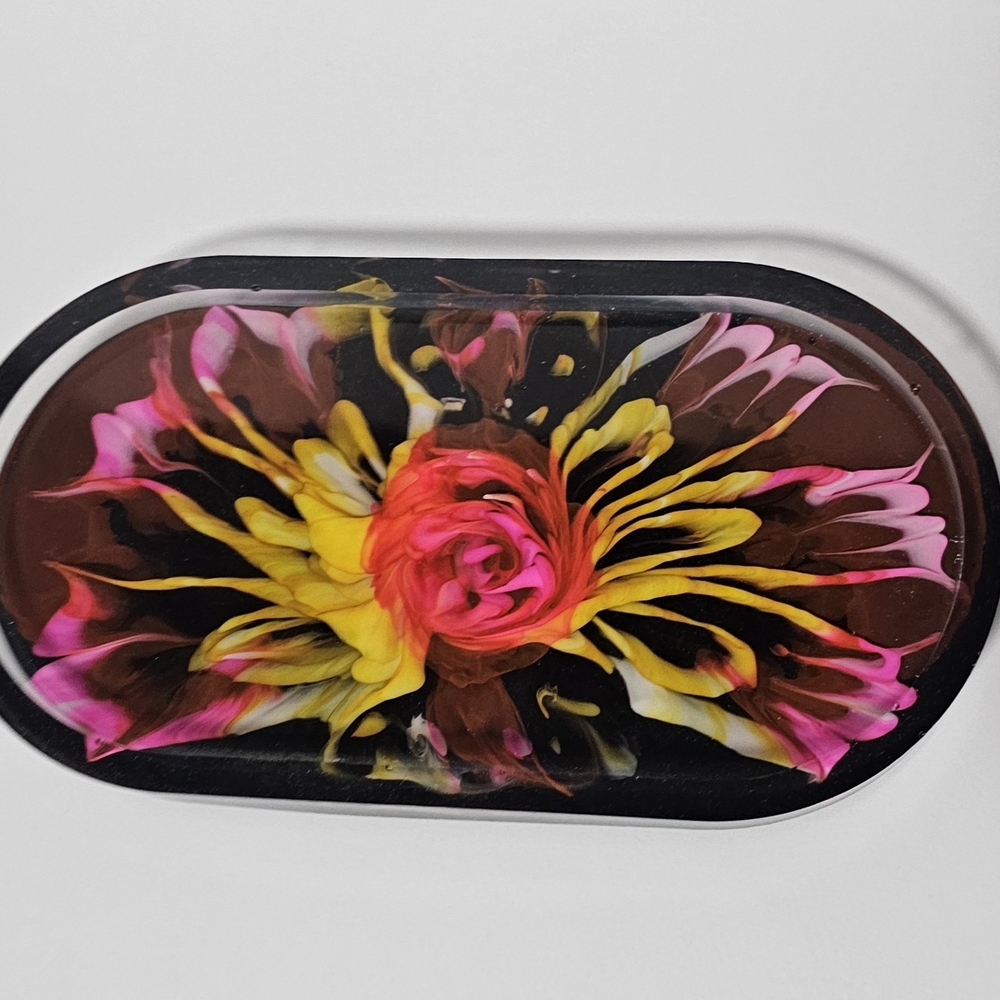 Floral Burst Epoxy Resin Trinket